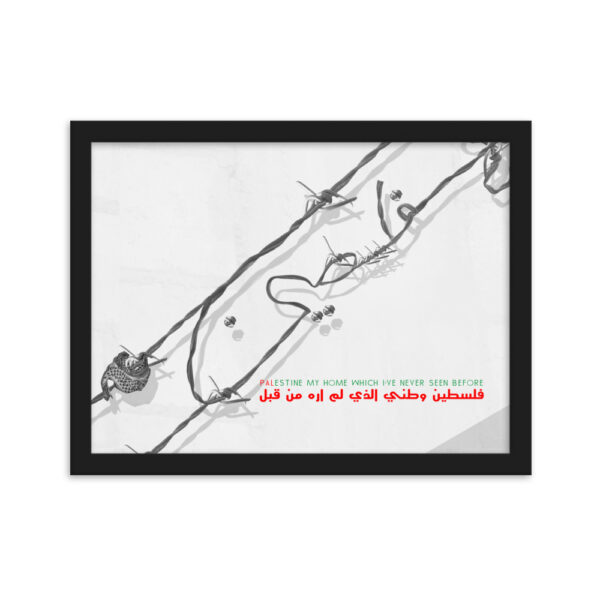 palestine my home which i've never seen before framed matte paper poster